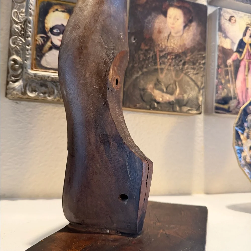 Antique‎ Wooden Shoe Mold on Stand – Collector’s Display Piece